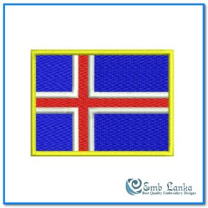 Flag of Iceland Embroidery Design