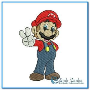 Mario Cartoon Embroidery Design