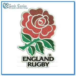 England National Rugby Union Team Logo Embroidery Design