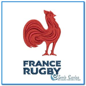 France National Rugby Union Team Logo Embroidery Design