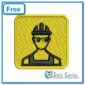 Free Construction Worker Logo Embroidery Design
