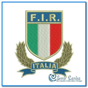 Italy National Rugby Union Team Logo Embroidery Design
