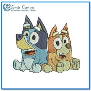 Bluey And Bingo Embroidery Design