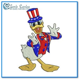 Donald Duck Embroidery Design