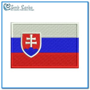 Flag of Slovakia Embroidery Design