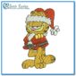 Garfield Christmas Embroidery Design