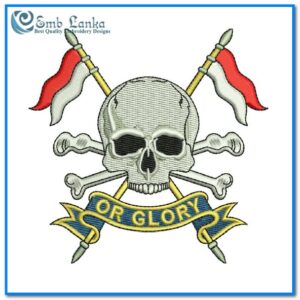 Royal Lancers Military Unit Logo Embroidery Design
