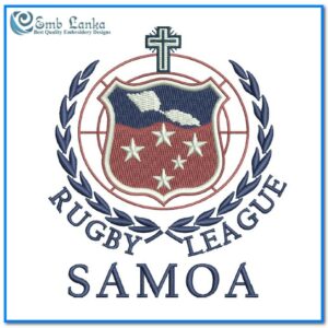 Rugby League Samoa Embroidery Design