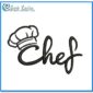 Chef Hat with Chef Word Embroidery Design