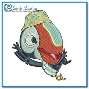 Puffins Animated Cartoon Embroidery Design