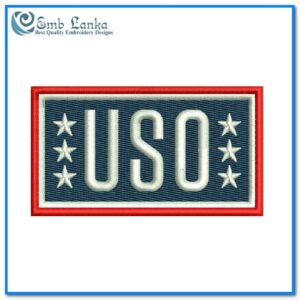 United Service Organizations Logo Embroidery Design