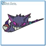 Gengar Nike Pokemon Logo Embroidery Design