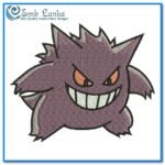 Gengar Pokemon 5 Embroidery Design