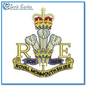 Royal Monmouthshire Royal Engineers Logo Embroidery Design