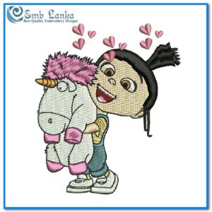 Agnes Despicable Me Cartoon Embroidery Design