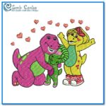 Barney And Friends Cartoon Embroidery Design