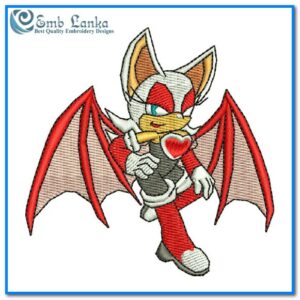 Christmas Rouge the Bat Sonic Boom Embroidery Design