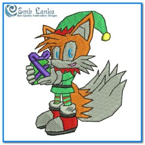 Christmas Tails Fox Sonic the Hedgehog Embroidery Design