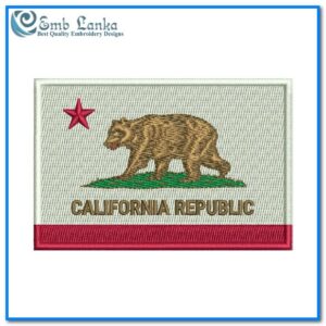 Flag of California Embroidery Design