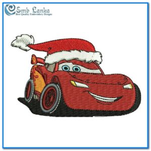 Lightning McQueen Christmas Car Embroidery Design