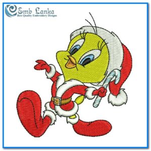 Looney Tunes Christmas Tweety Embroidery Design
