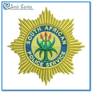 South African Police Service Logo Embroidery Design
