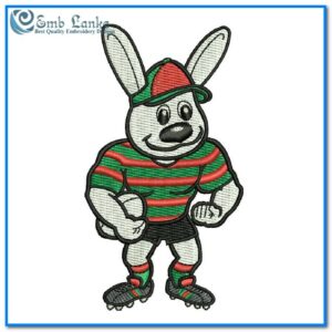 NRL South Sydney Rabbitohs Mascot Embroidery Design