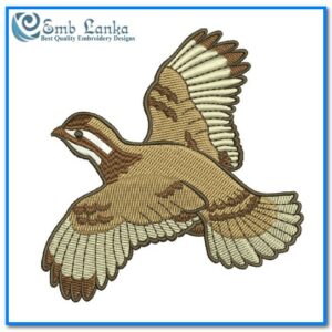 Flying Quail Embroidery Design