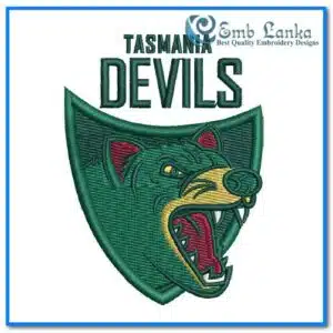 New Tasmania Devils Logo Embroidery Design