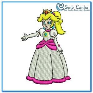 Super Princess Peach Embroidery Design