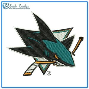 San Jose Sharks Ice Hockey Team Logo Embroidery Design