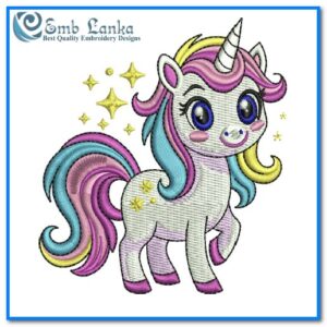 Beautiful Unicorn Embroidery Design