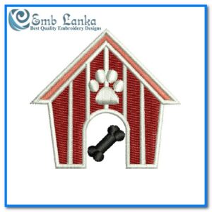 Dog House Embroidery Design