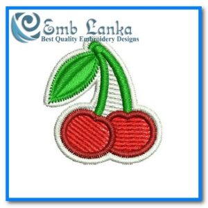 Fresh Sweet Cherries Embroidery Design