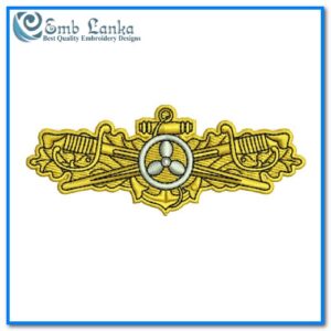 Navy Engineering Duty Officer Badge Embroidery Design