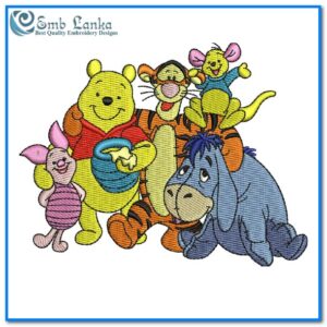 Winnie Pooh Tigger Eeyore Friends Embroidery Design