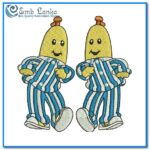 Bananas in Pyjamas Cartoon Embroidery Design