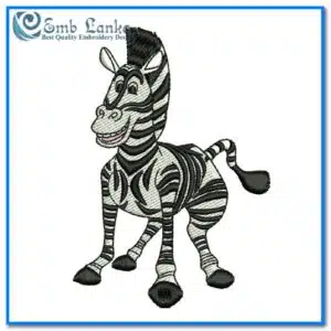 Marty Zebra Madagascar Embroidery Design