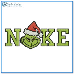 Nike Grinch Santa Embroidery Design