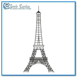Eiffel Tower Embroidery Design
