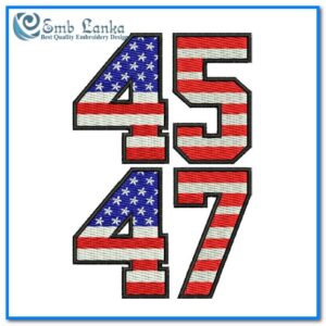 45 47 Trump 2024 Embroidery Design