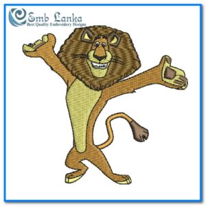 Alex Lion Simba Madagascar Embroidery Design