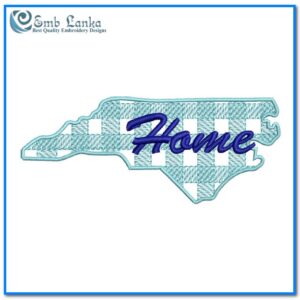 Gingham North Carolina State Embroidery Design