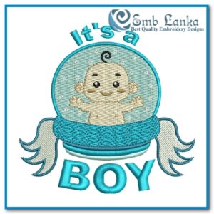 Its a Boy New Baby Boy Announcement Embroidery Design