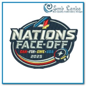 2025 Nations Face-Off Logo 2 Embroidery Design