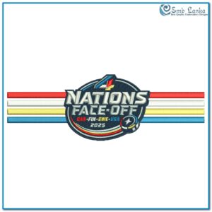 2025 Nations Face-Off Logo Embroidery Design