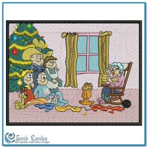 Garfield Christmas Special Embroidery Design