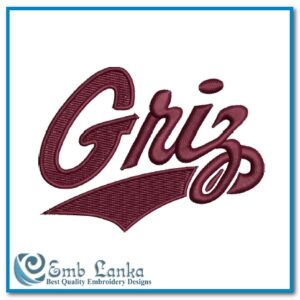 Montana Grizzlies Football Logo Embroidery Design