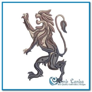 Giordano Lion logo embroidery design file for machine embroidery