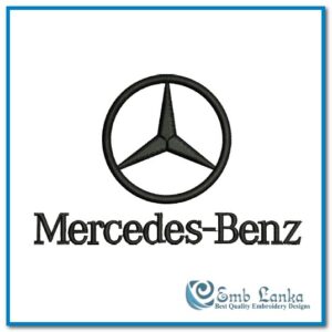 Mercedes Benz logo embroidery file for machine stitching